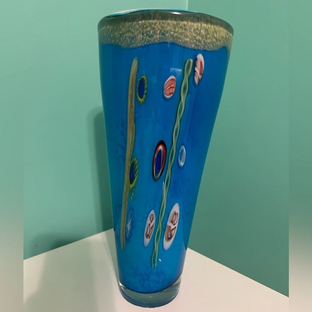 Venetian Murano Millefiori Glass Vase created and/or inspired by Dino Ma…